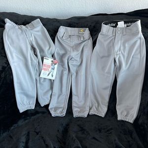 Gray baseball pants Youth XS. 2 Franklin. 1 Easton.
